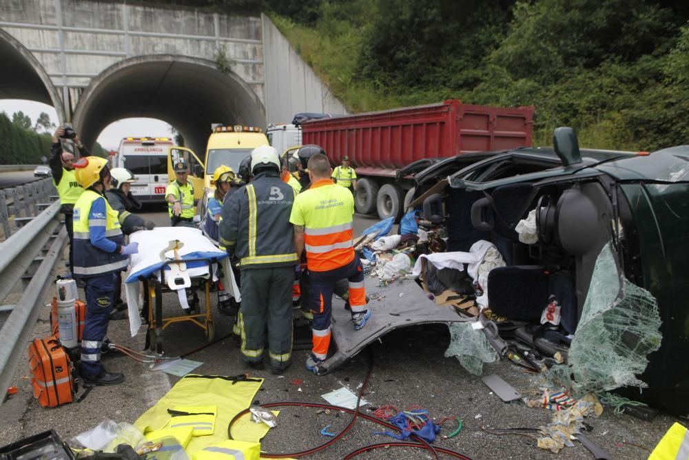 Accidente en la autovía minera