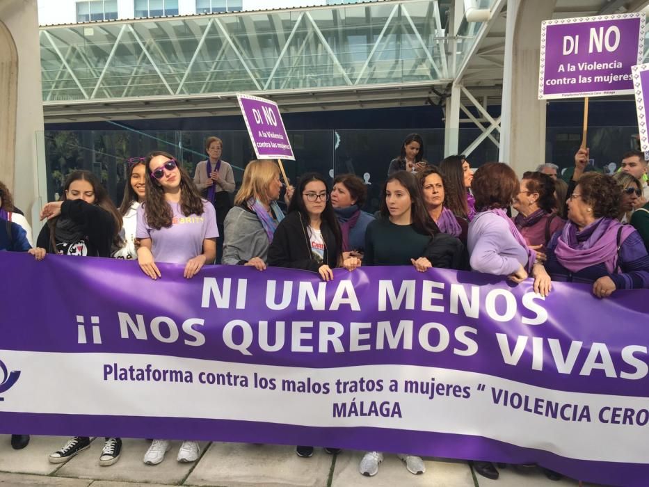 Manifestación contra la violencia de género en Málaga