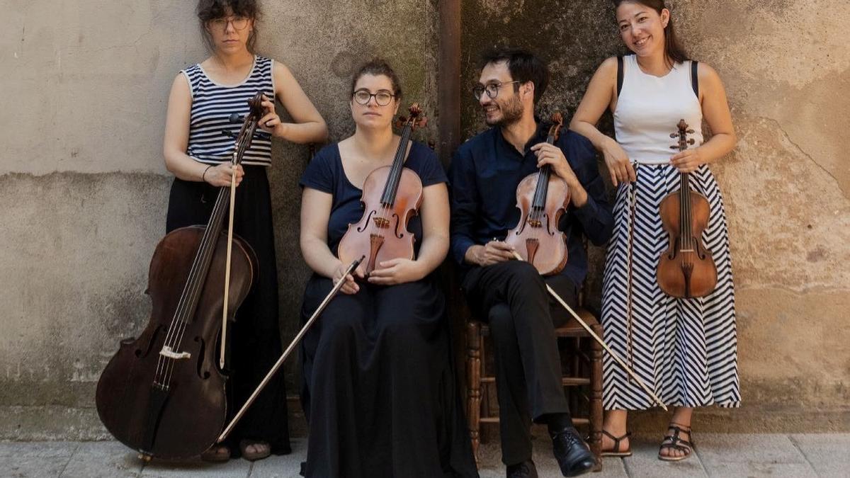 Das Streichquartett Pura Corda gibt das erste Konzert beim Festival Son Bono.