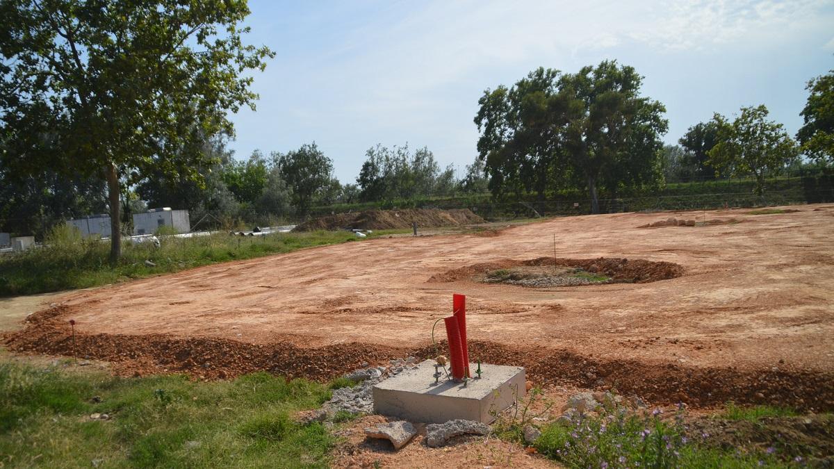 Estat actual de les obres del circuit pump track a la zona del Trabuc d'Empuriabrava.