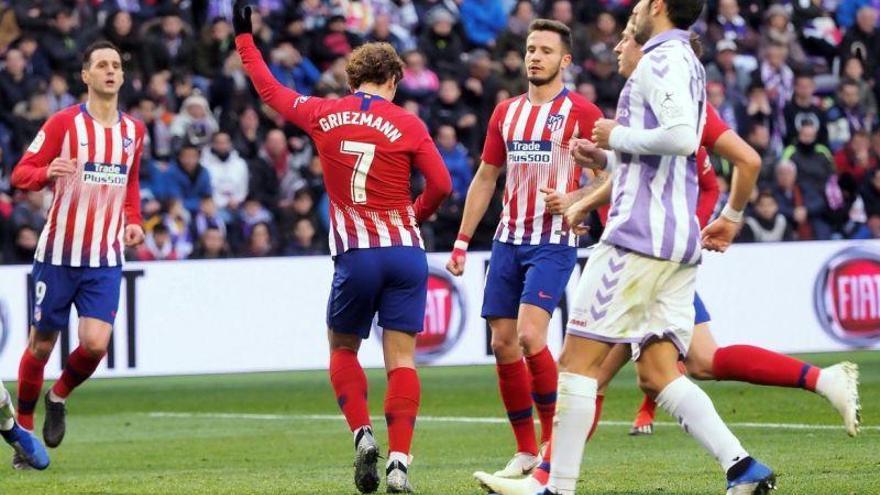 Victoria agónica del Atlético en Valladolid (2-3)