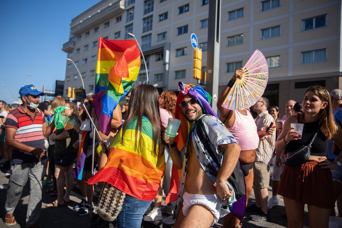 Manifestación del Día del Orgullo en Barcelona.