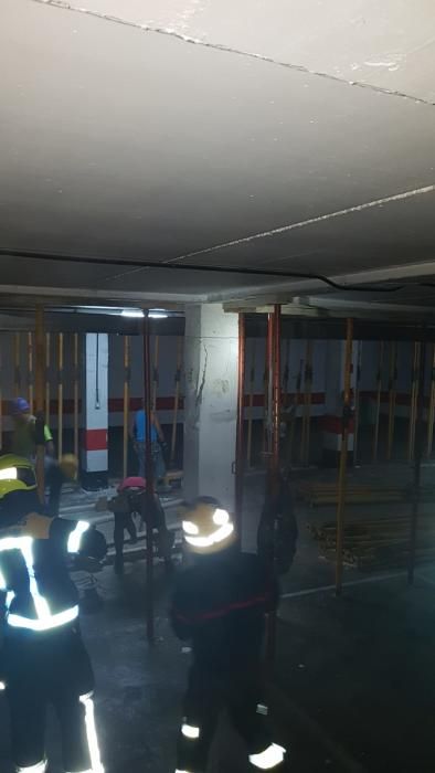 Desalojo de un edificio en Vecindario