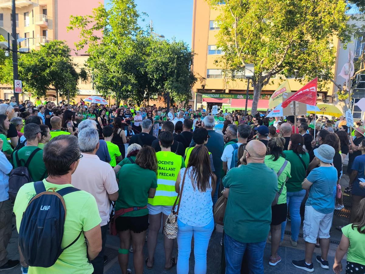 Instante de la protesta.