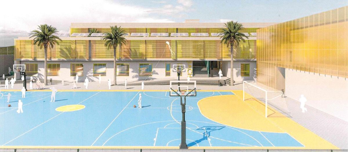 Infigrafía del polideportivo del nuevo IES Las Chafiras