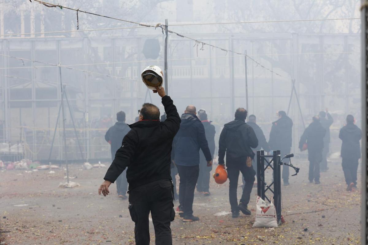 La mascletà del 17 de marzo, en imágenes