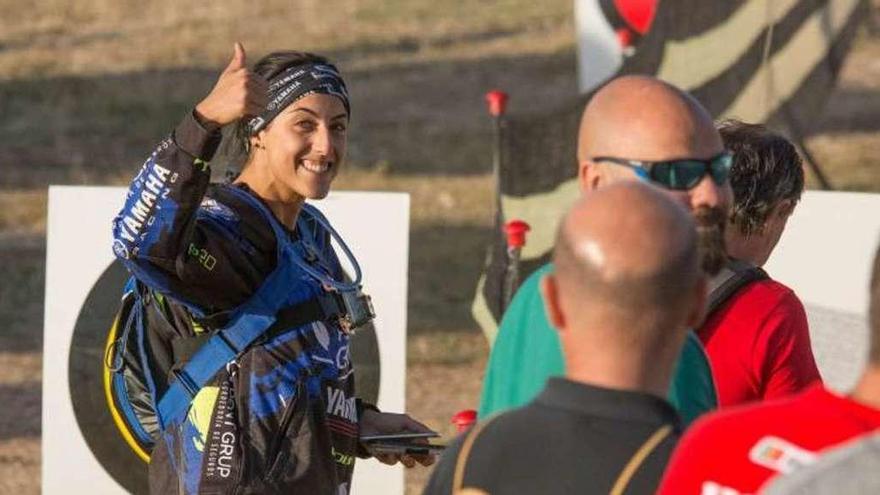 Sara García, durante la disputa de la Baja Aragón, en la que obtuvo el triunfo.