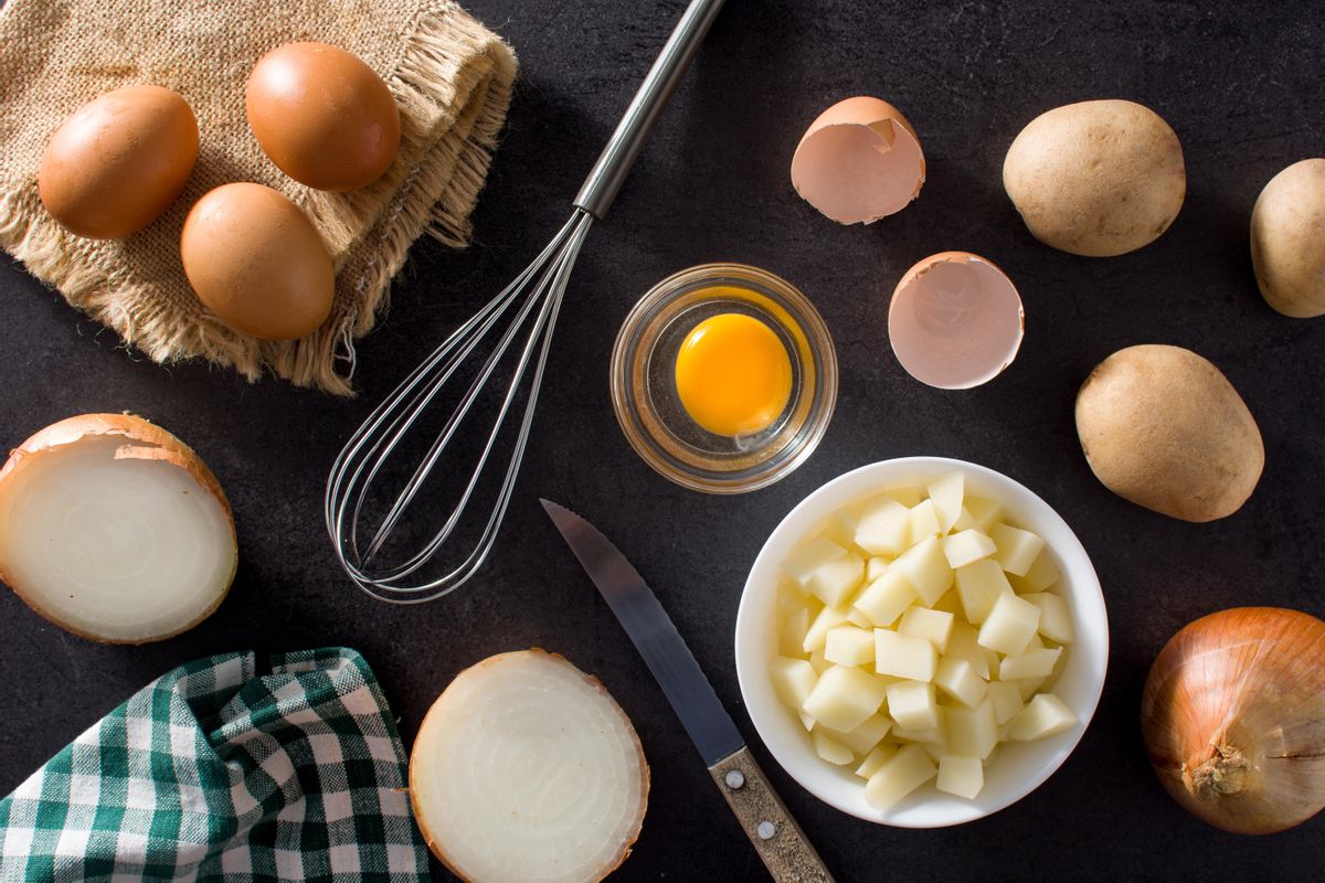 Ingredientes para hacer una tortilla de patata