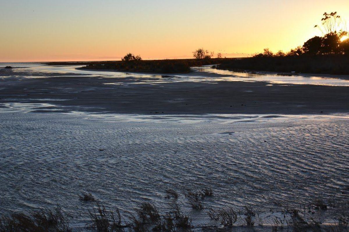 Atardecer en el Delta del Ebro.