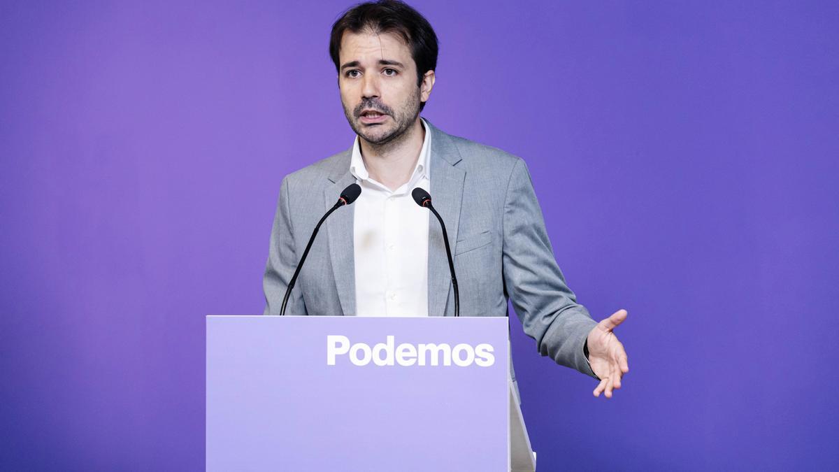 El portavoz de Podemos, Javier Sánchez Serna.