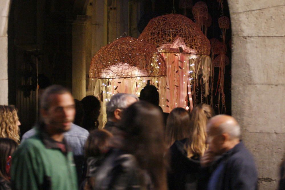 Els muntatges de Temps de Flors van estar oberts fins ben entrada la nit