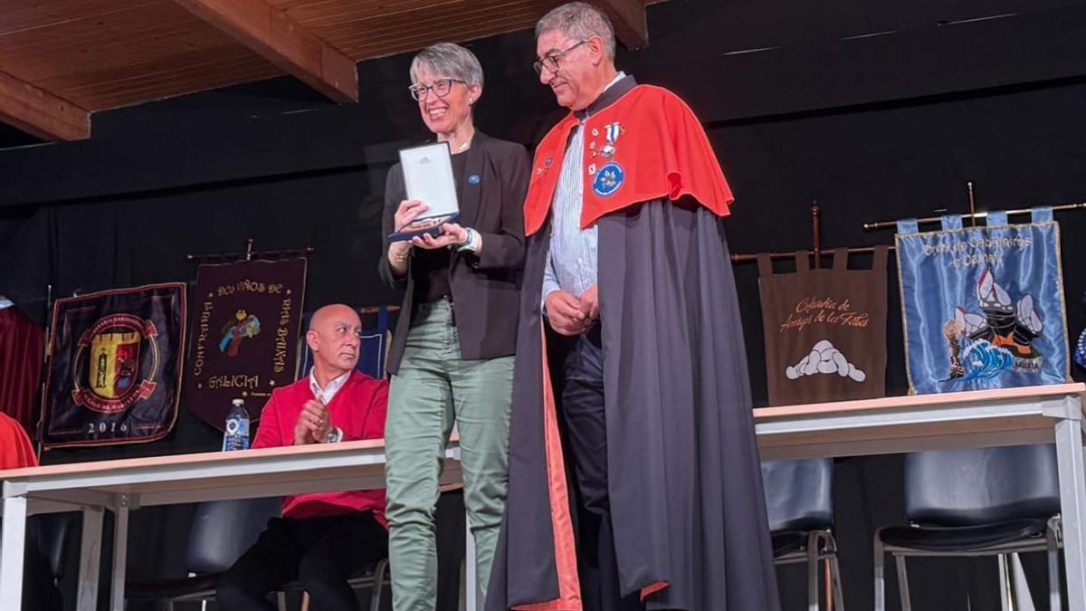 Ángeles Vázquez, este sábado no acto celebrado en Muxía.