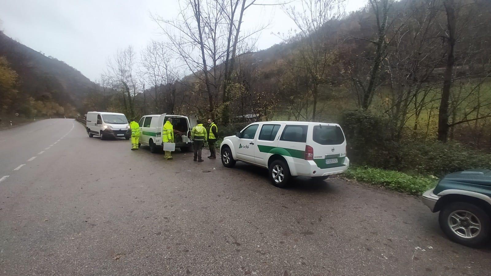 Las fotografías del accidente ferroviario por un argayu en Lena