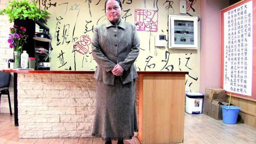 La maestra Hsieh Chi, en la Fundación Confucio y Mencio. // M.P.