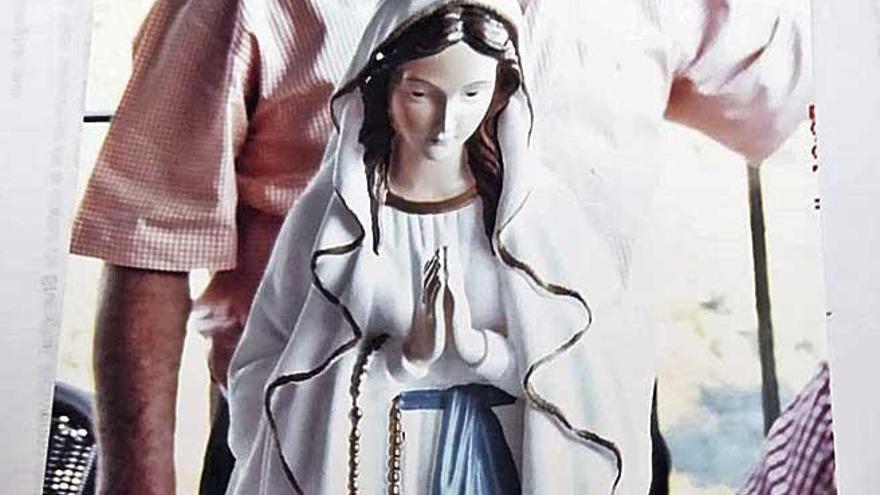 Imagen de la figura religiosa que ha desaparecido en Galilea.