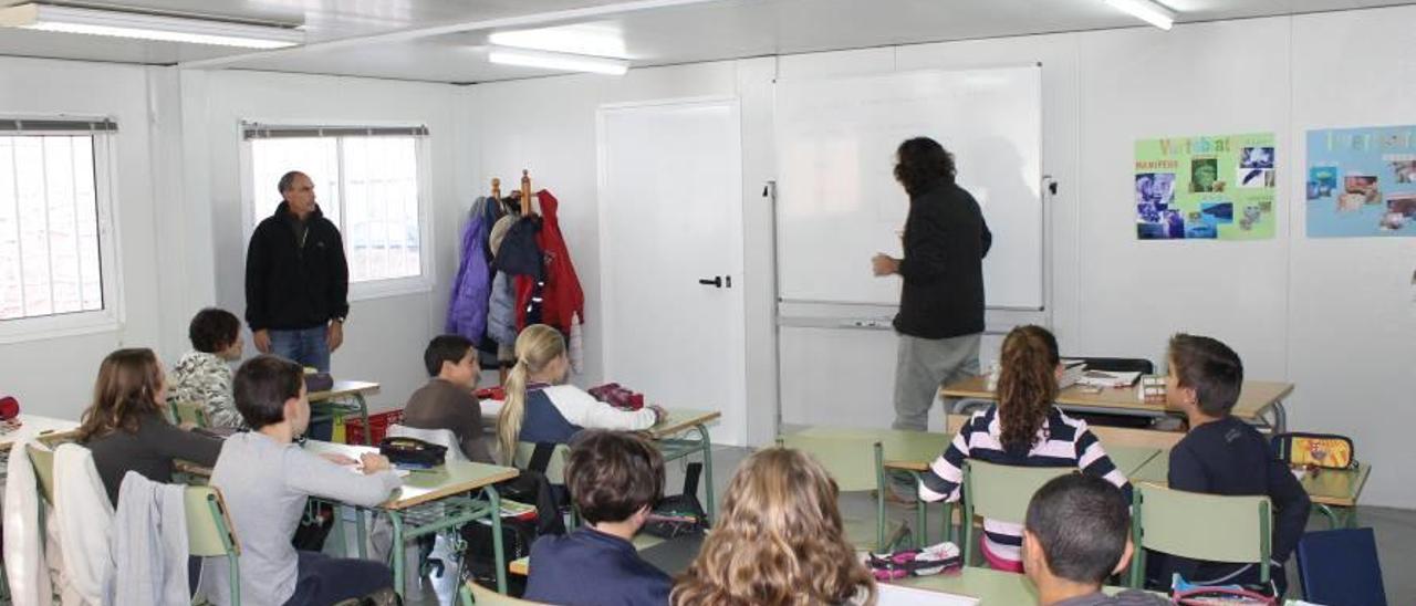 Interior de una de las aulas ya afectadas en 2013.