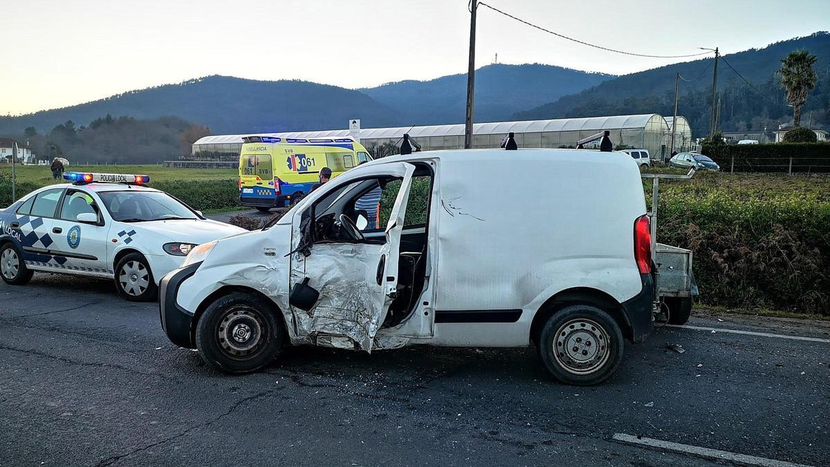 La furgoneta siniestrada.