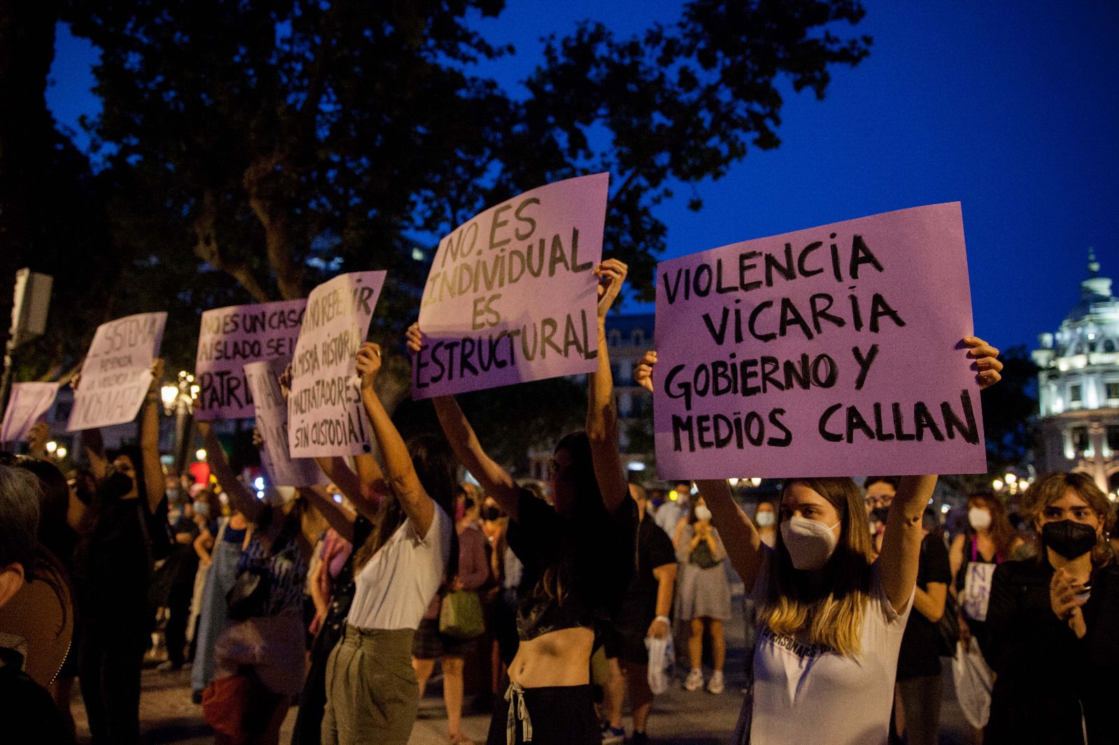 Protesta en València contra la violencia machista