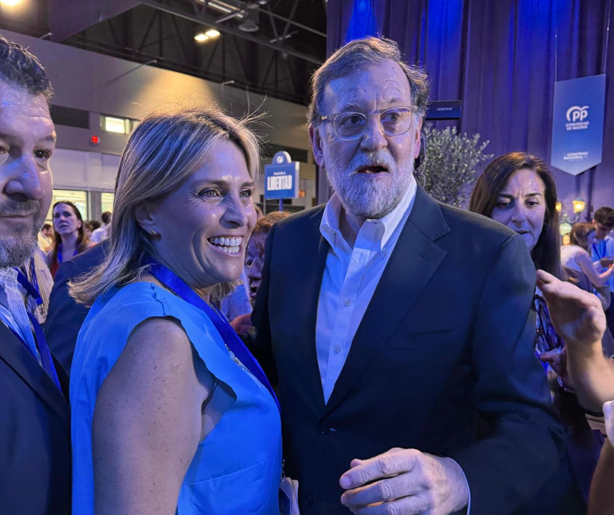 La presidenta del PPCS con Mariano Rajoy.