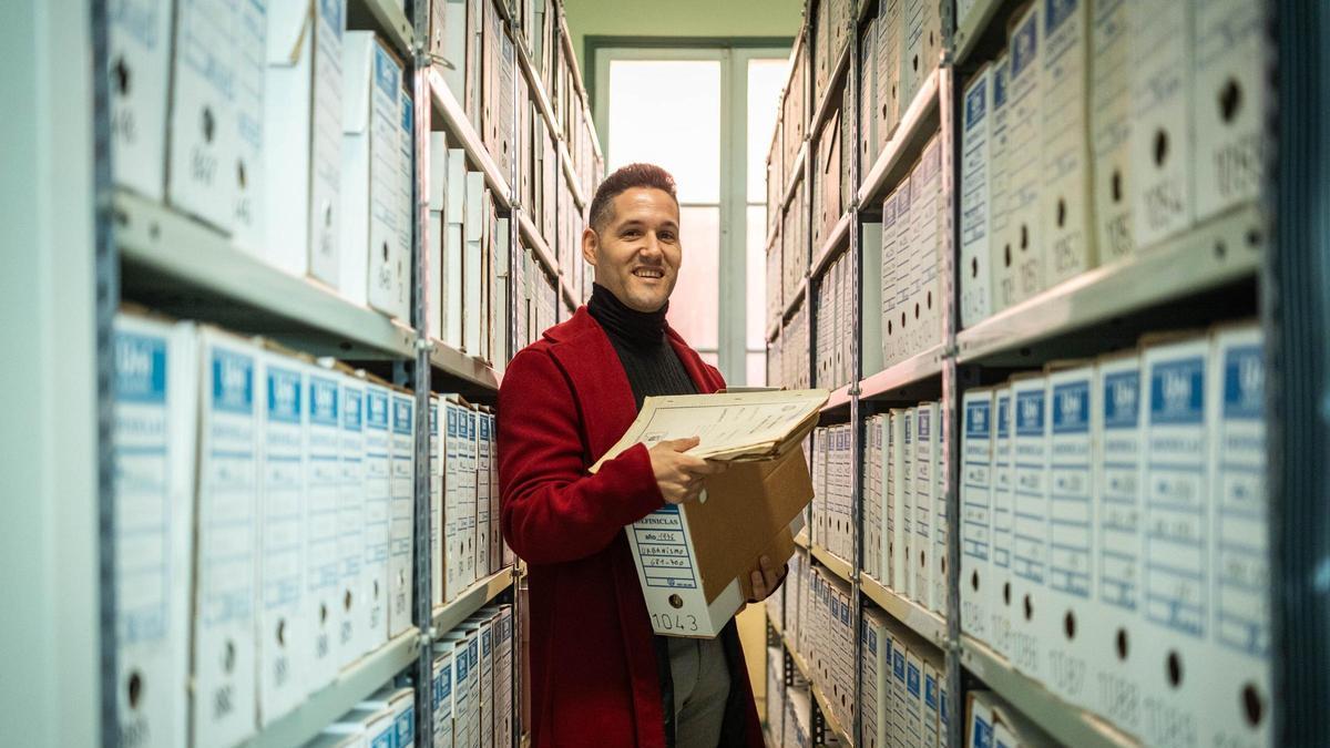 El nuevo archivero, Daniel Melián, el miércoles.