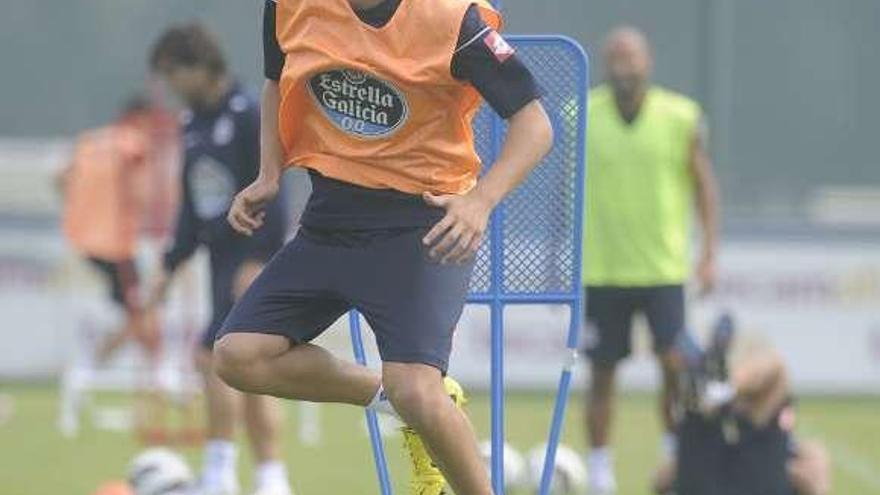 Juan Carlos, durante la pretemporada. / carlos pardellas