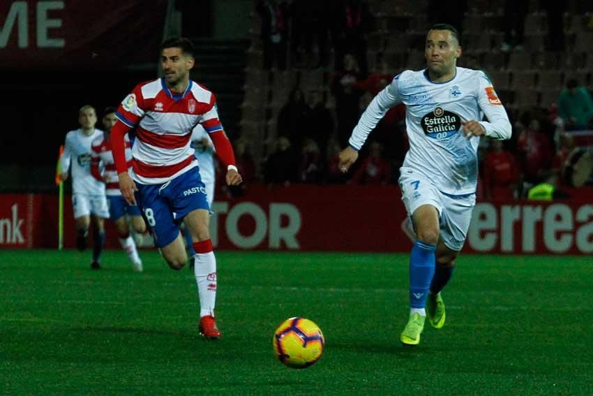 El Deportivo consigue en Granada la trascendental victorial para las aspiraciones blanquiazules al final de temporada. LOF