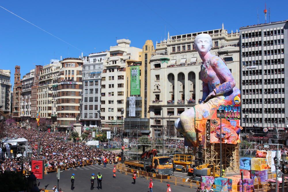 Así se ve la falla municipal desde la plaza.