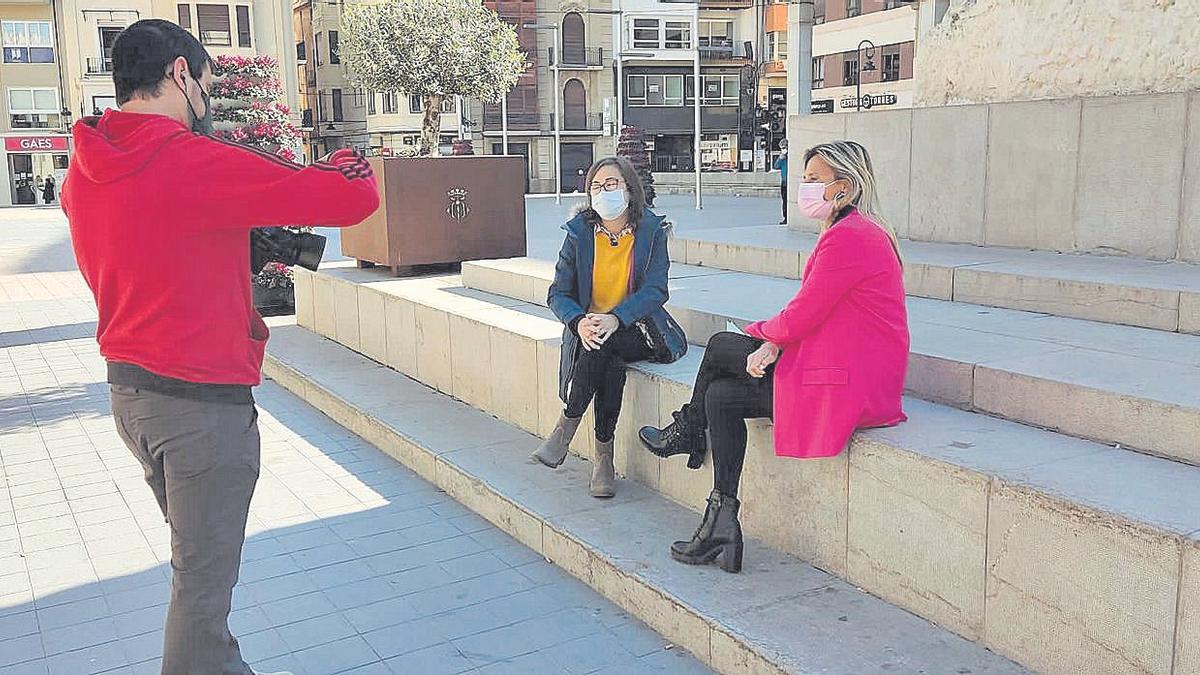 La presentadora Susana Fabregat, durante un momento de la grabación de ‘Més que Solidaris’.