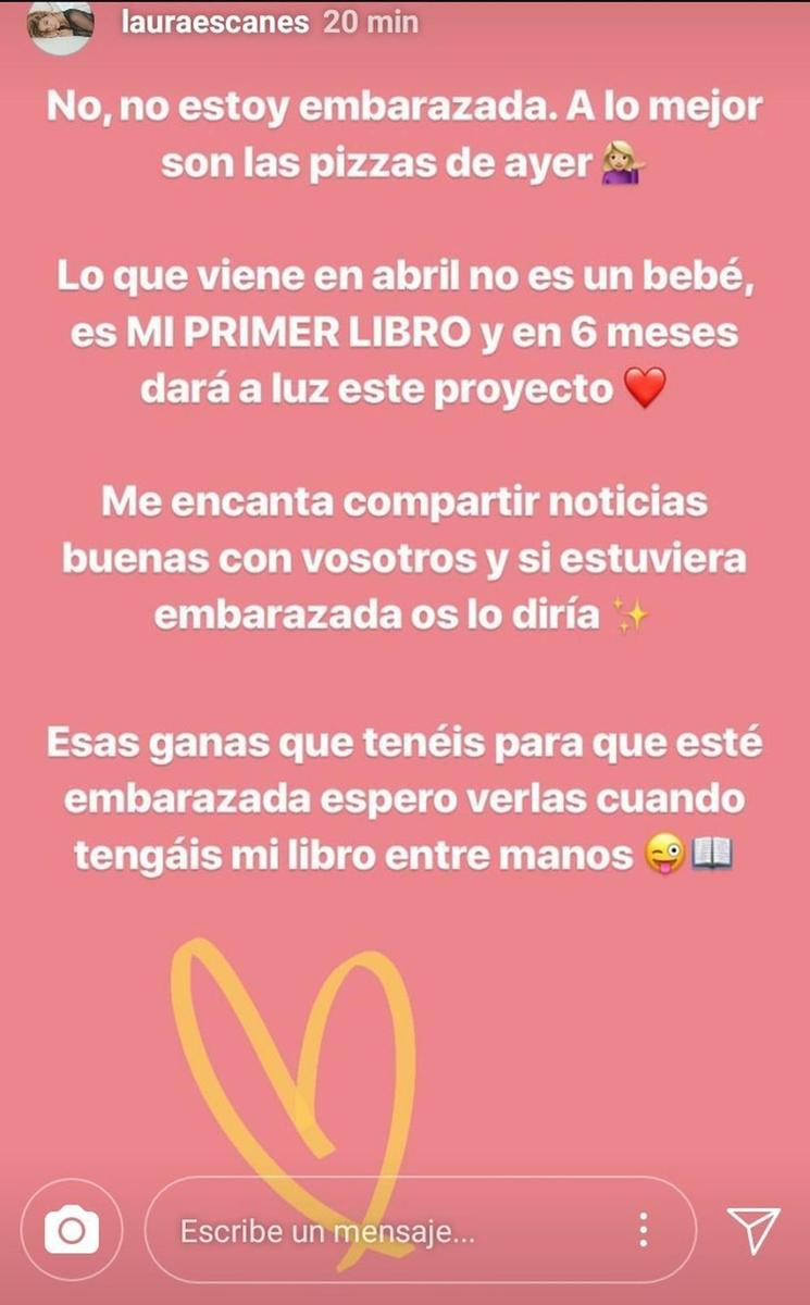 Laura Escanes desmiente embarazo