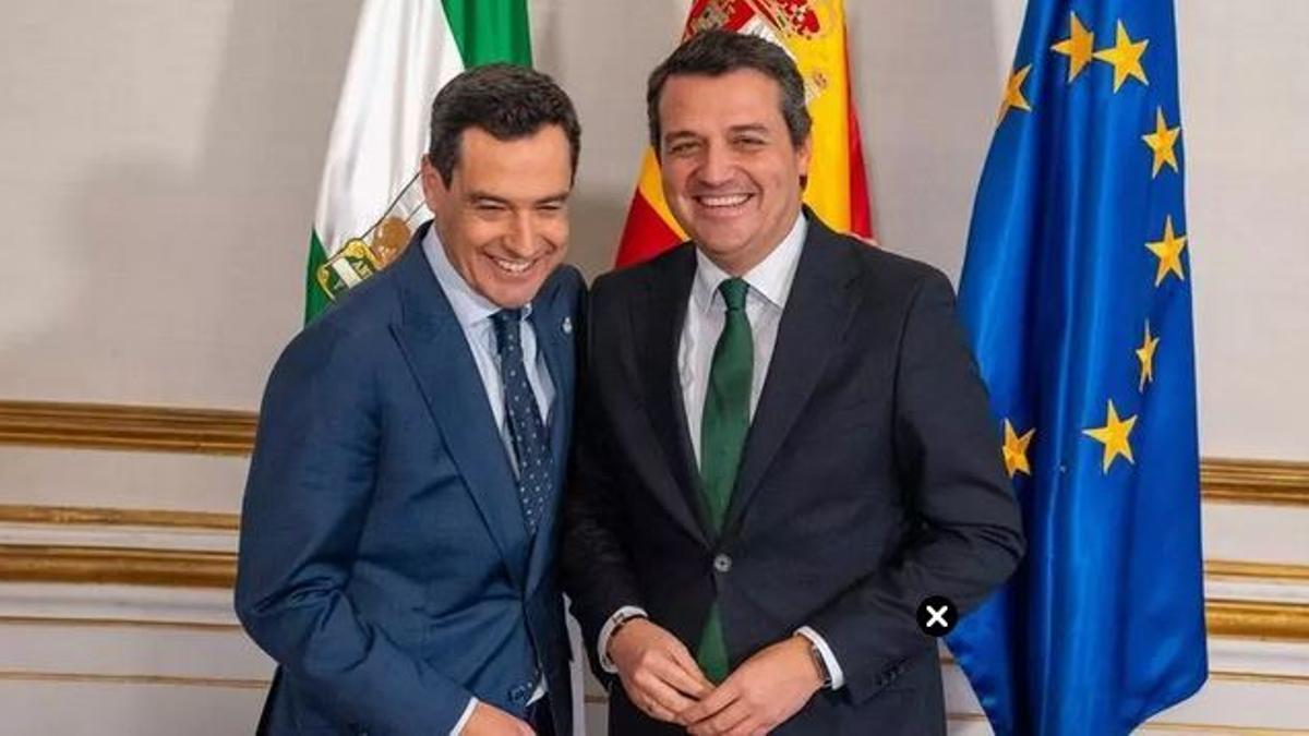El presidente andaluz y el presidente de la FAMP y alcalde de Córdoba.