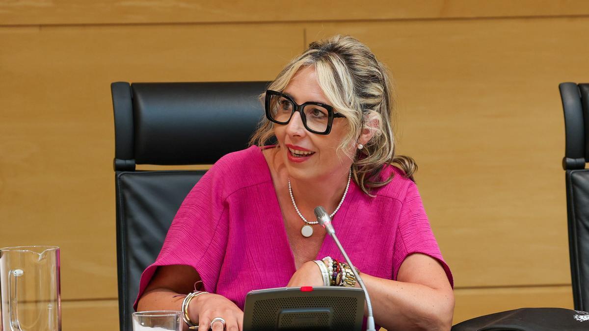 La procuradora socialista benaventana, Patricia Martín Guerra, en su interpelación al consejero de sanidad sobre el TAC el pasado viernes.