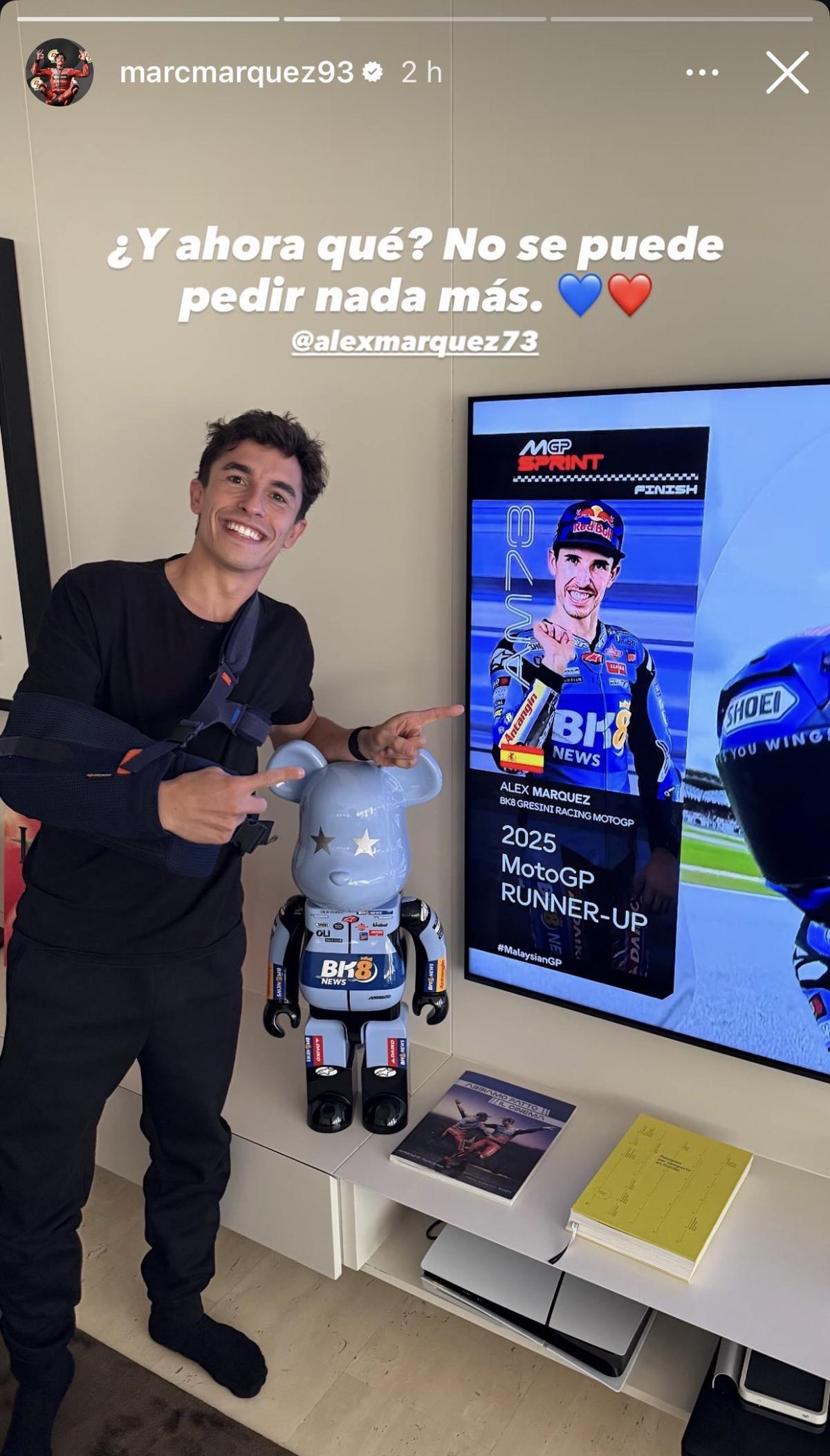 Marc Márquez, feliz tras el subcampeonato de su hermano Àlex
