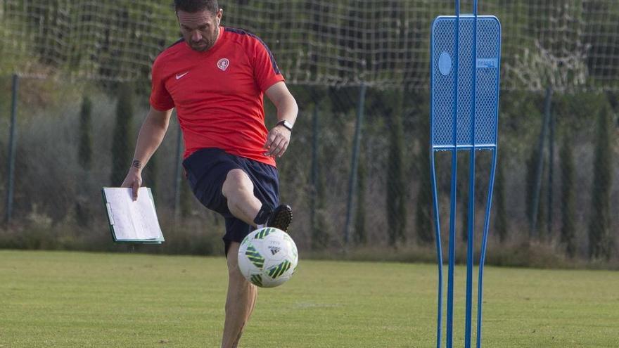 Luis García Tevenet en el entrnamiento de hoy