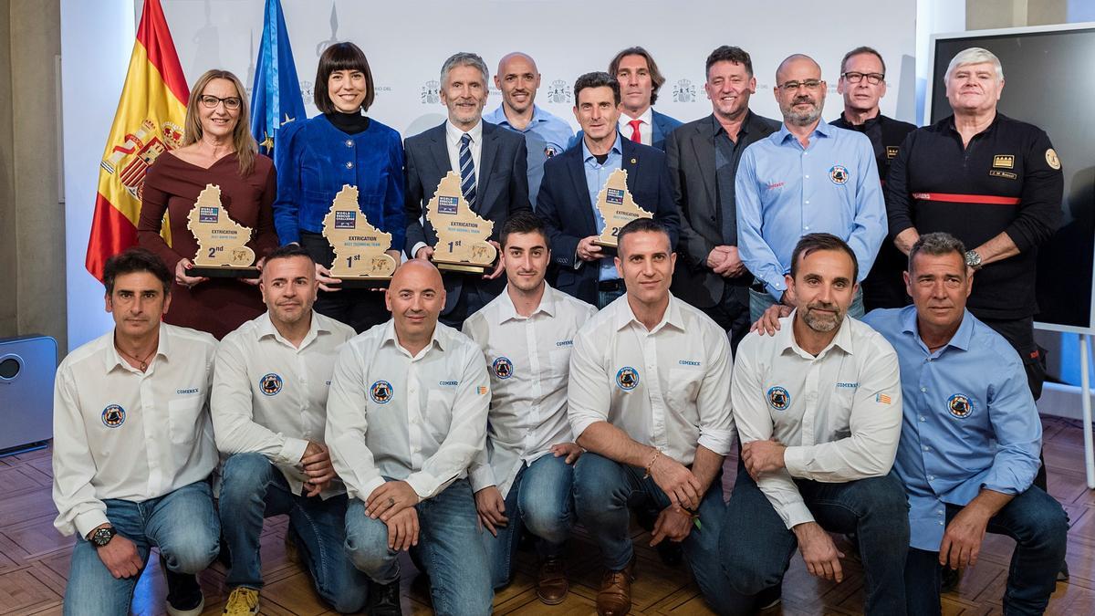 Una imagen del grupo de bomberos, en el Ministerio del Interior