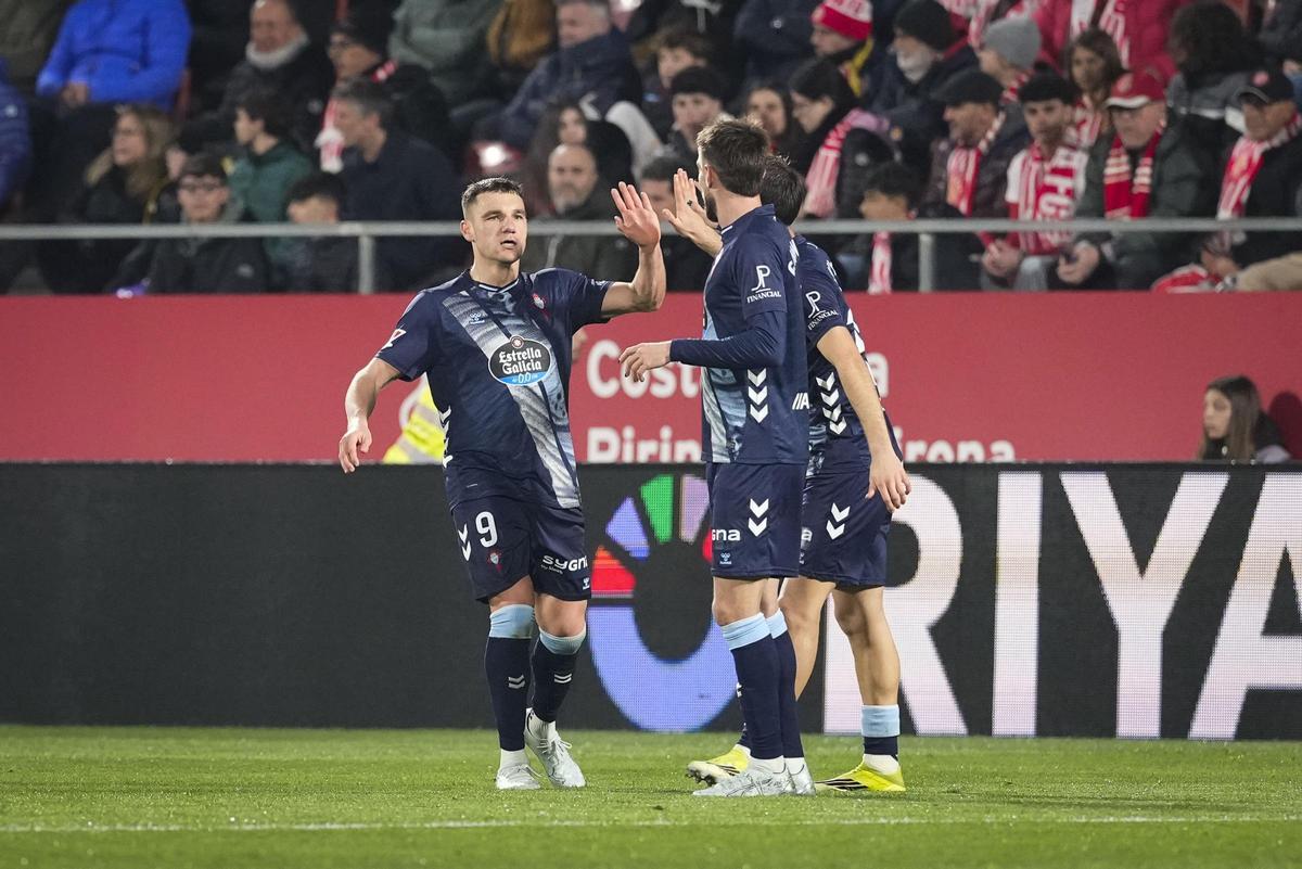 Jutglà celebra su gol en Montilivi