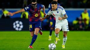 Eric Garcia, en el partido de Champions ante el Copenhague