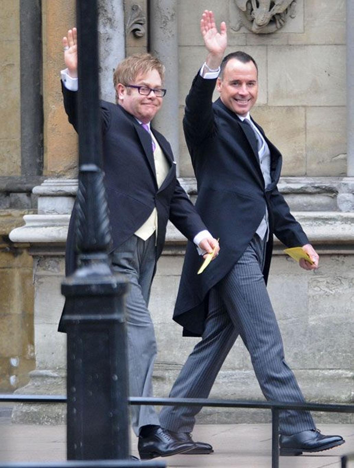 Elton John y su marido, David Furnish.