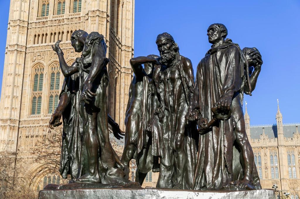 'Los burgueses de Calais' de Rodin.