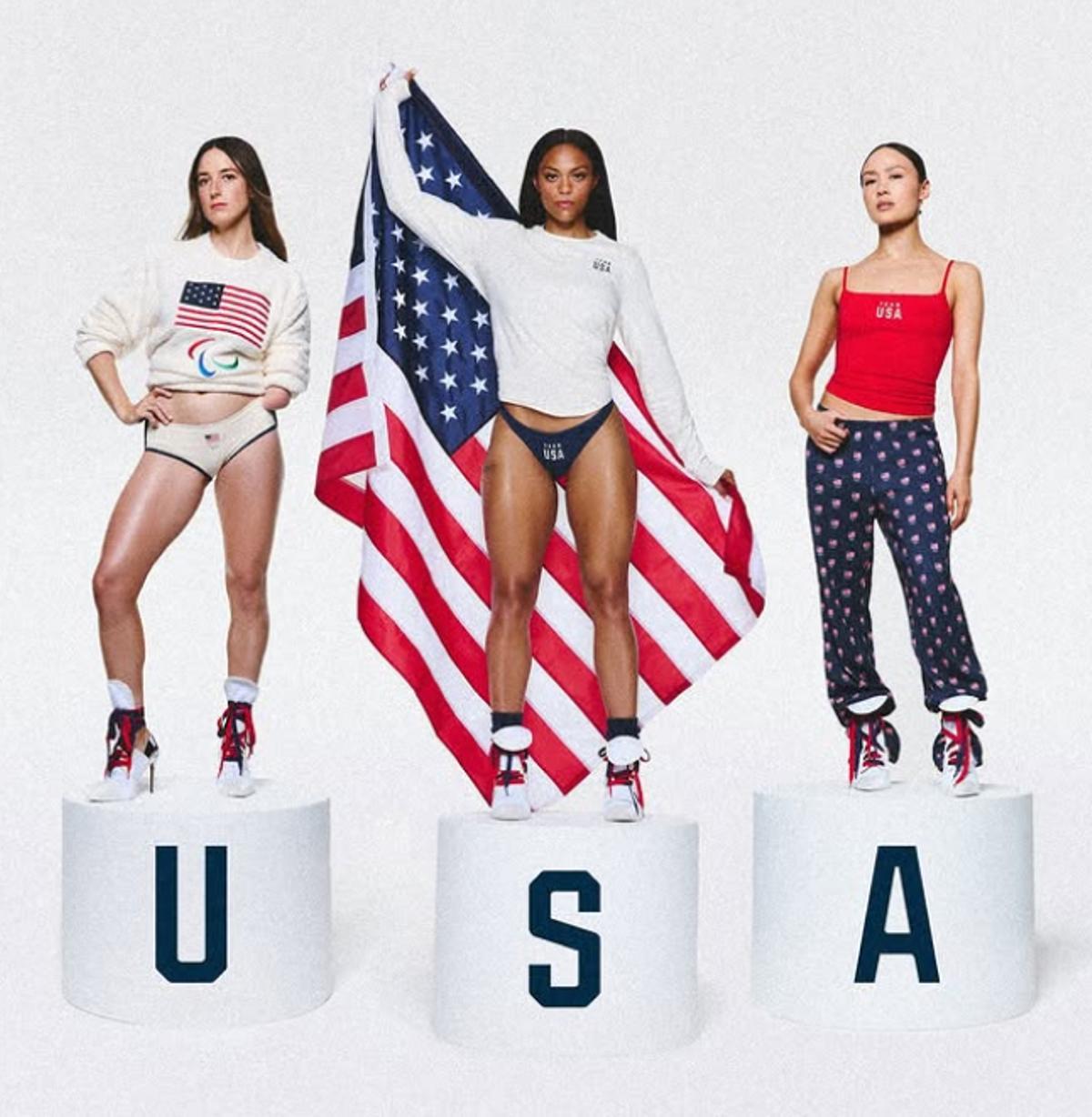 La marca Skims vestirá a los atletas norteamericanos con básicos con los colores de su bandera.