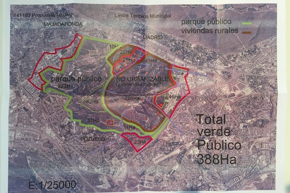 Mapa del Monte de Pozuelo.