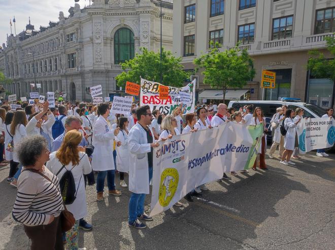 Una de las concentraciones de los médicos en huelga. 