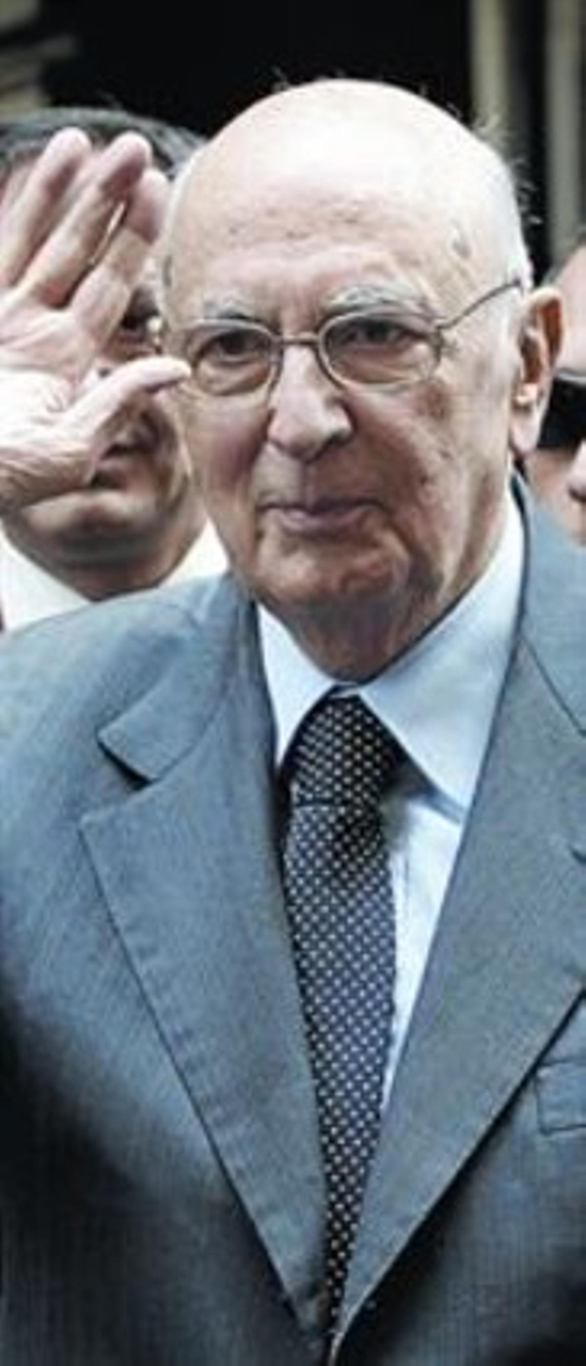 El president Napolitano. El president Napolitano.
