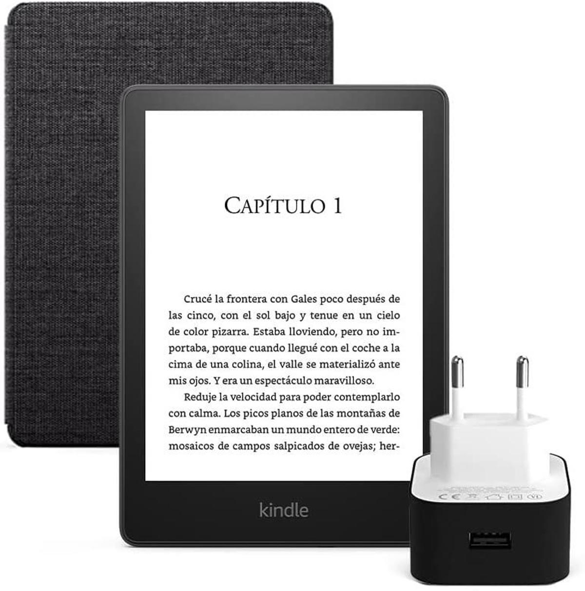 Libro electrónico Kindle PaperWhite Essentials Bundle con Kindle Paperwhite (8G) con funda y cargador