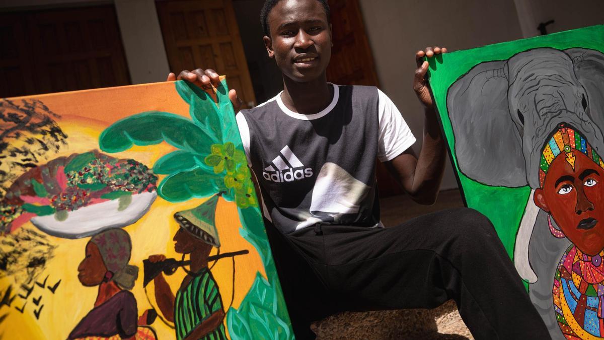 El artista migrante Djiberl Cisse