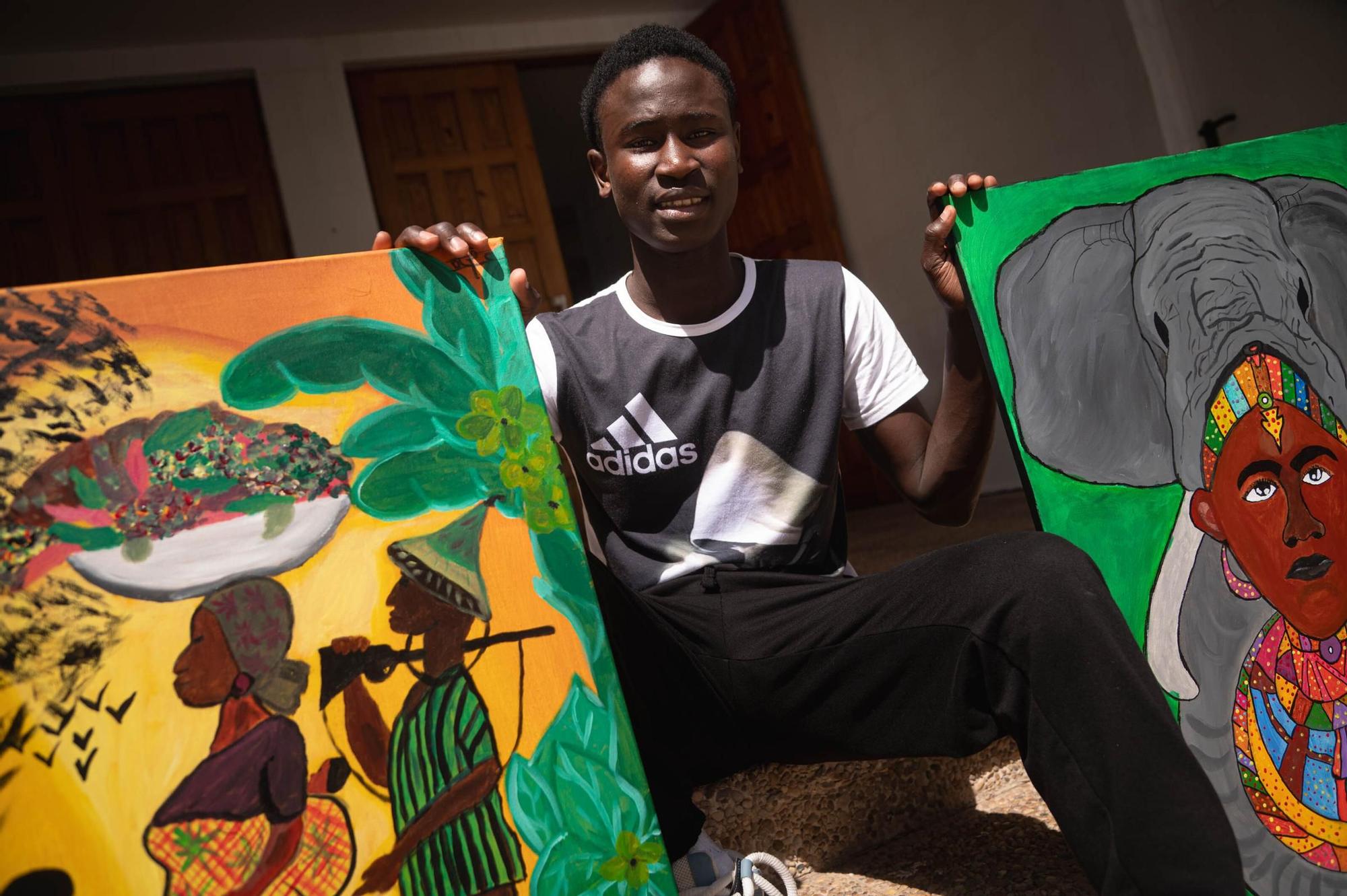 El artista migrante Djiberl Cisse