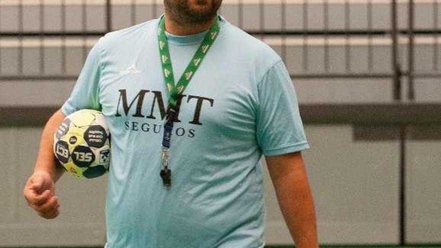 Leo Álvarez, durante un entrenamiento de esta pretemporada.