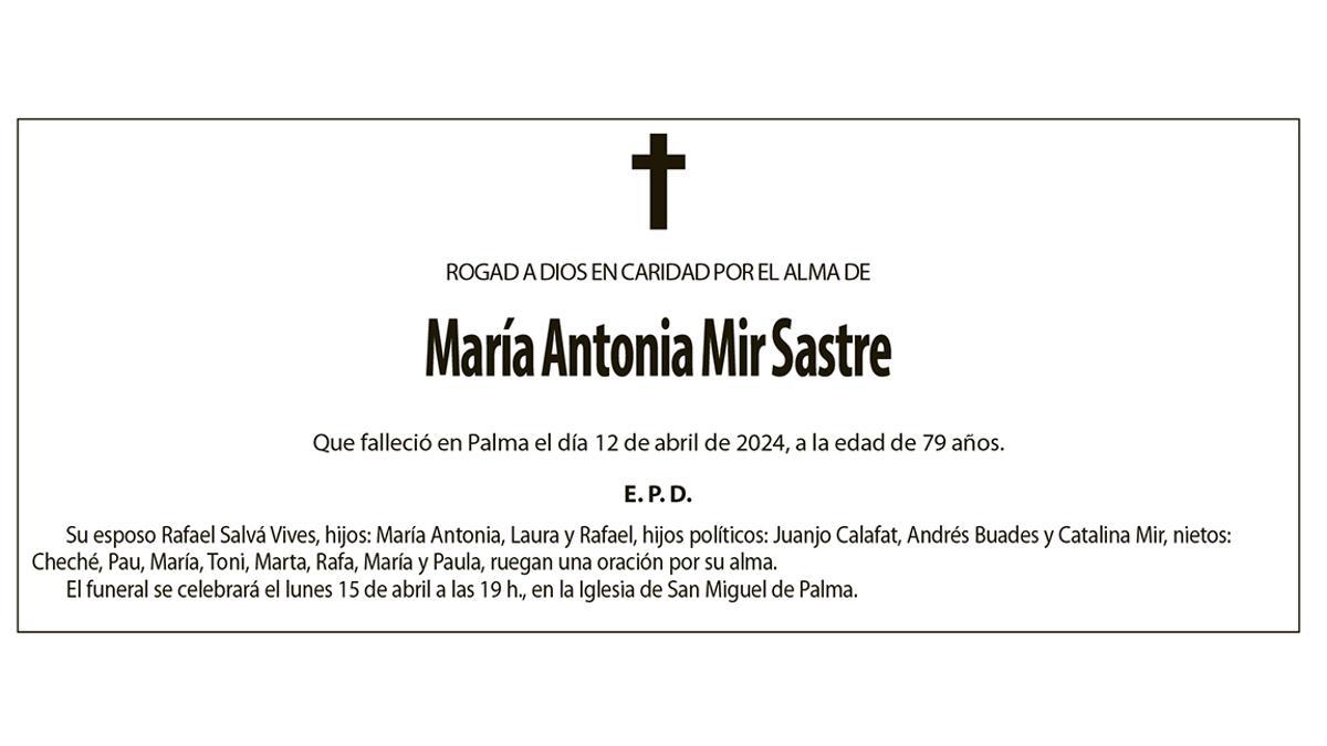 María Antonia Mir Sastre