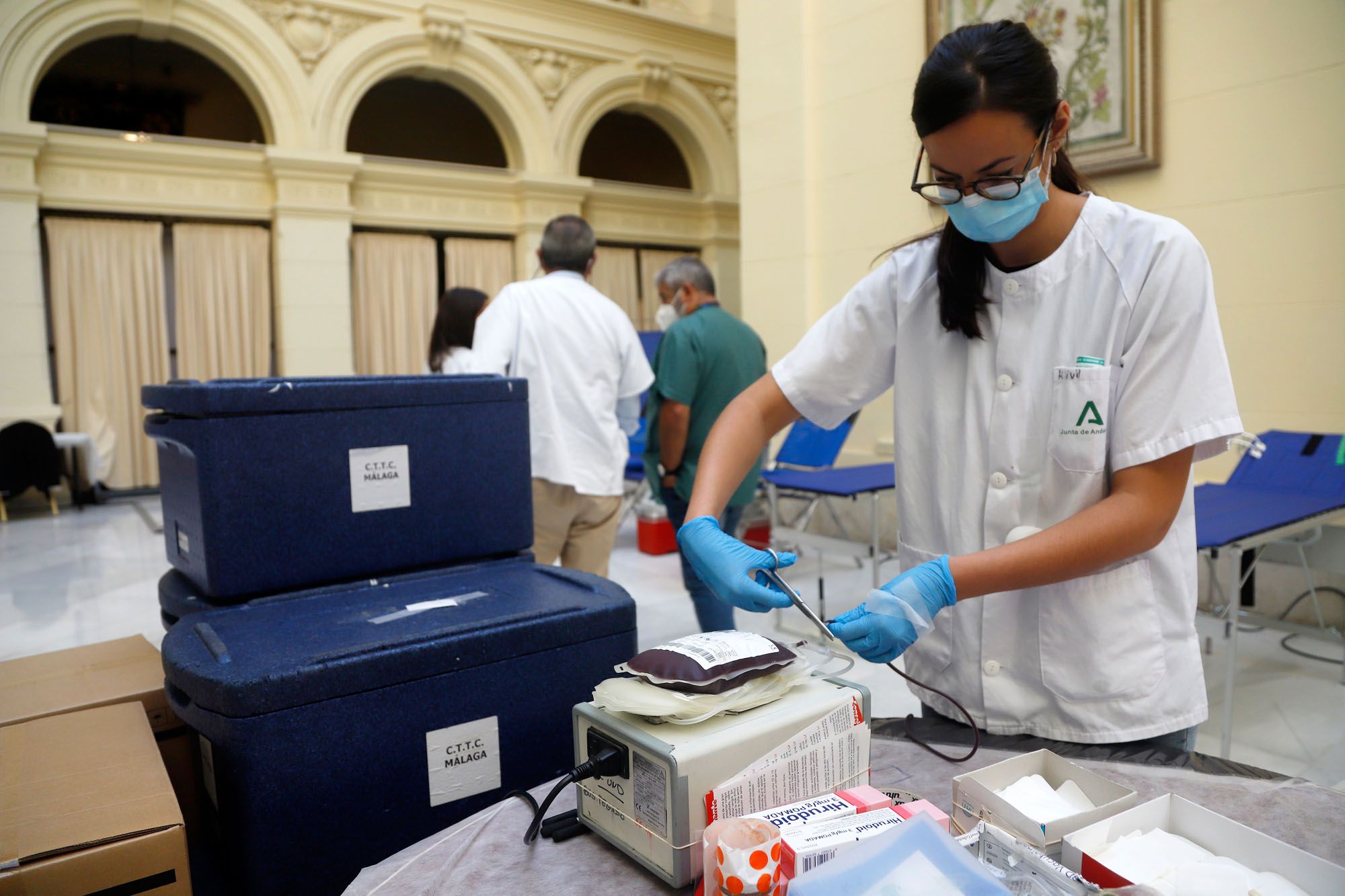 Maratón de donación de sangre en el Ayuntamiento de Málaga