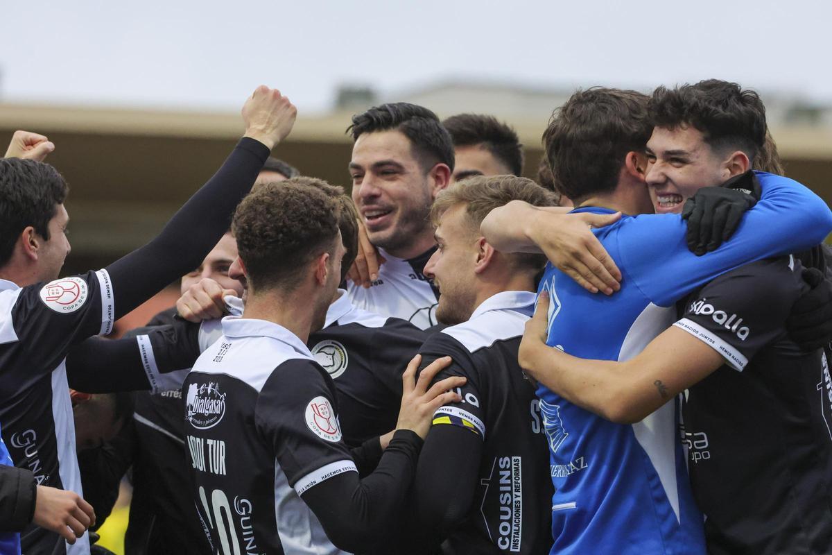 Unionistas celebró su pase ante el Villarreal en la Copa