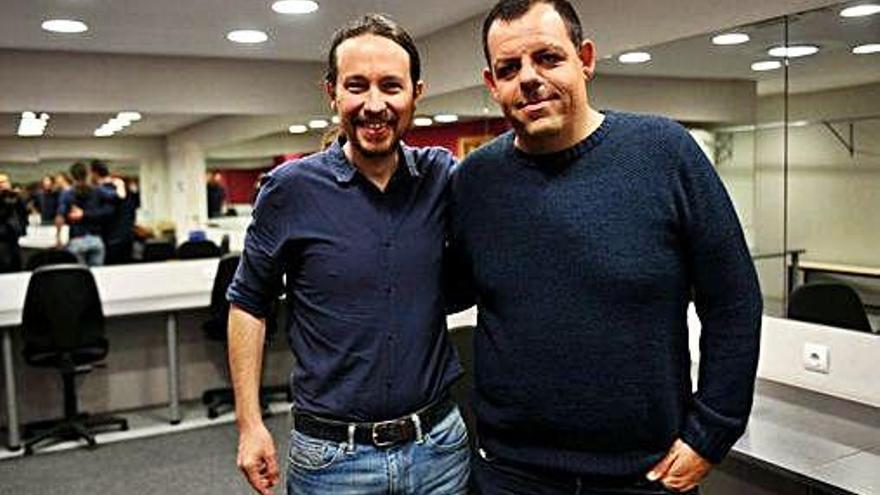 Pablo Iglesias y Alejandro Rodríguez.